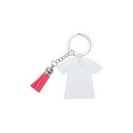 Acrylic Keyring W/ Red Tassel (Clothes,5*4.5*0.4cm)(10/pack)
